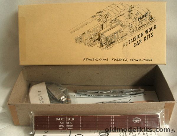 Ye Olde Huff-N-Puff HO Hart Gondola 40 Foot - Michigan Central RR - (Silver Streak) - HO Wood and Metal Kit, 168 plastic model kit